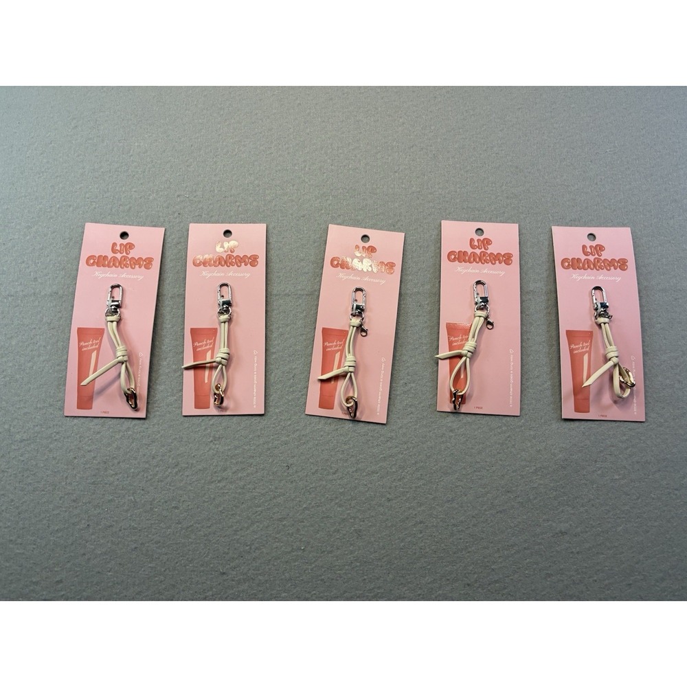 Lip Charms Lot of 5 Cute Lip Gloss Keychains Charms‎ Purse Backpack Accessory